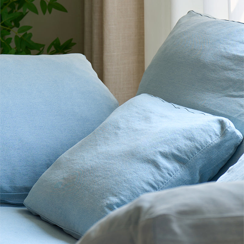 Mobilious-Nuvola Denim Slipcovered Blue Cloud Couch