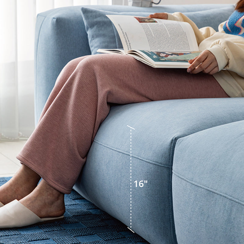 Mobilious -Glaciera Fabric Washable Blue Sofa