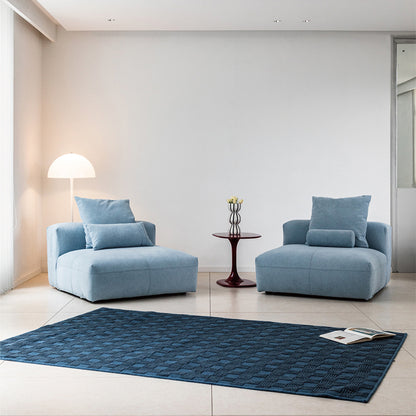 Mobilious -Glaciera Fabric Washable Blue Sofa