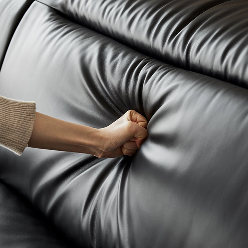 Mobilious - Treccia Top Grain Leather Straight Sofa