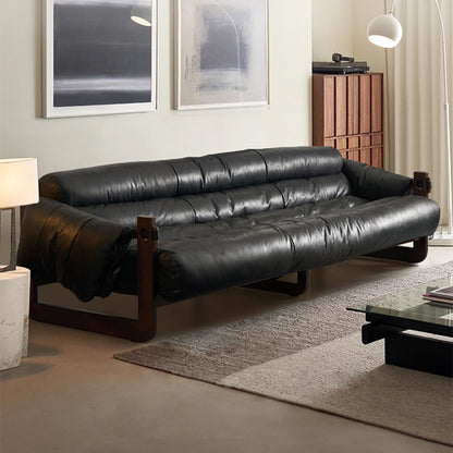Solvu Top Grain Leahter Straight Sofa