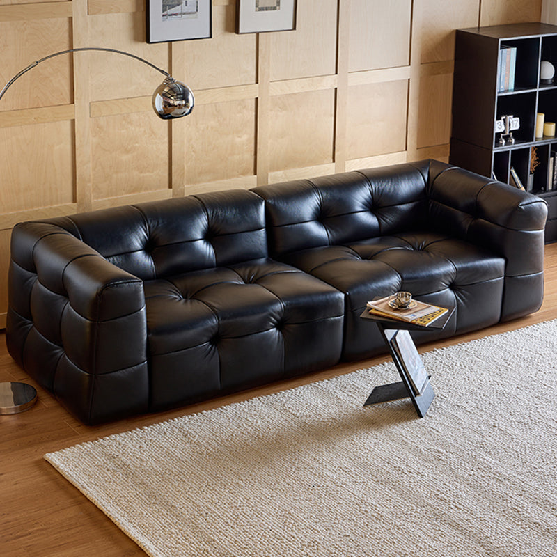 Eira Genuine Leather Retro Straight Sofa