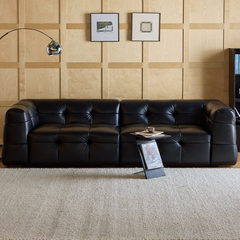 Eira Genuine Leather Retro Straight Sofa