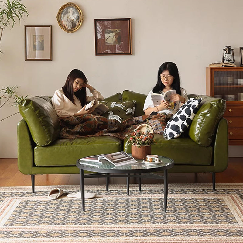 Nojara Top Grain Leather Straight Modular Sofa