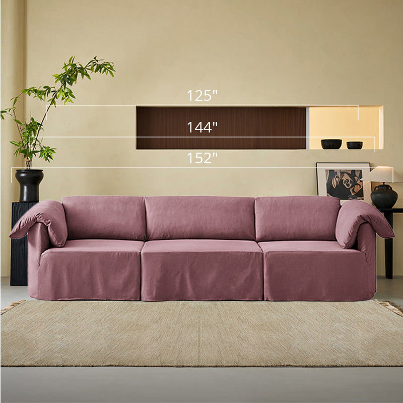 Murelle Linen Fabric Washable Purple Sofa