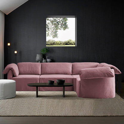 Murelle Linen Fabric Washable Purple Sofa