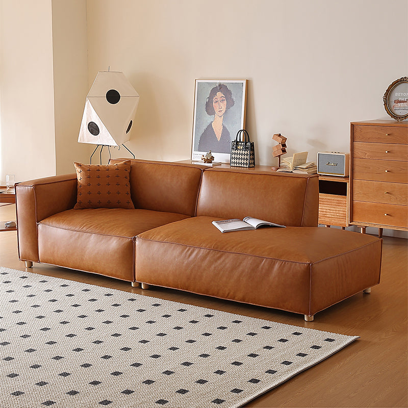 Città Genuine Leather Modular Straight Sofa