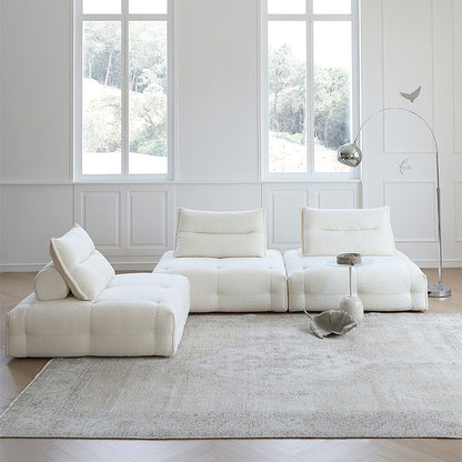 Mobilious-Stratto Gray Modular Chenille Fabric Sofa
