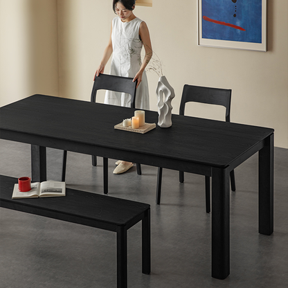 Tenaro Solid Wood Black Dining Table