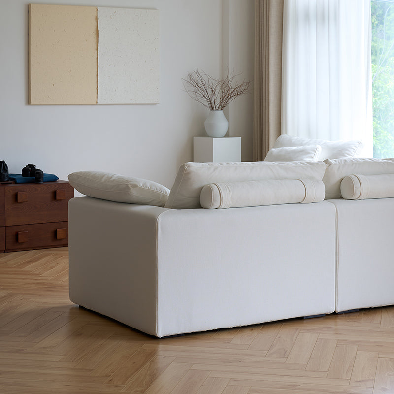 Mobilious-Nuvola Denim Slipcovered White Cloud Couch