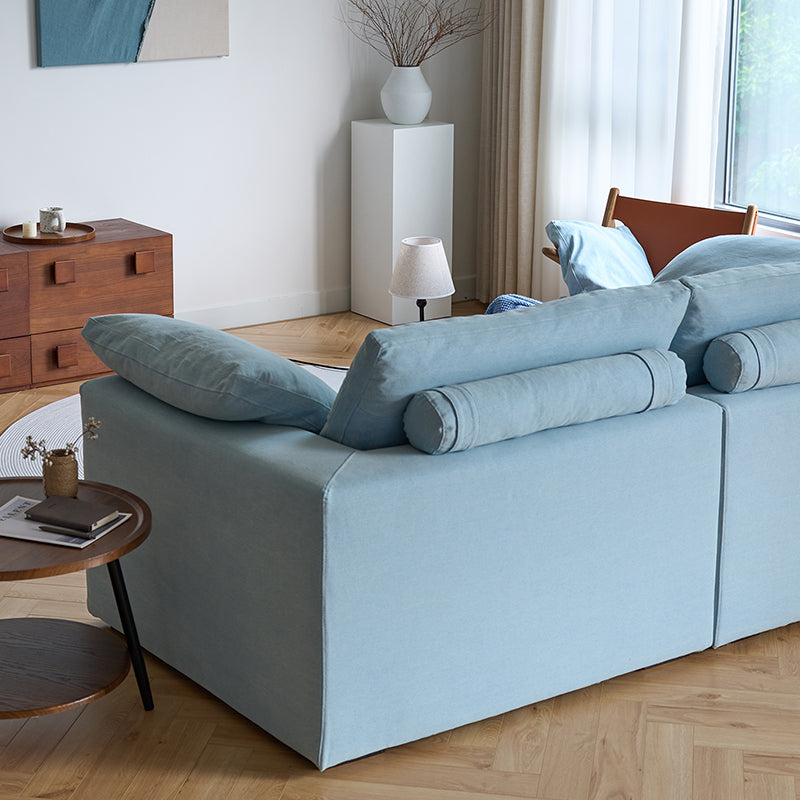 Mobilious-Nuvola Denim Slipcovered Blue Cloud Couch