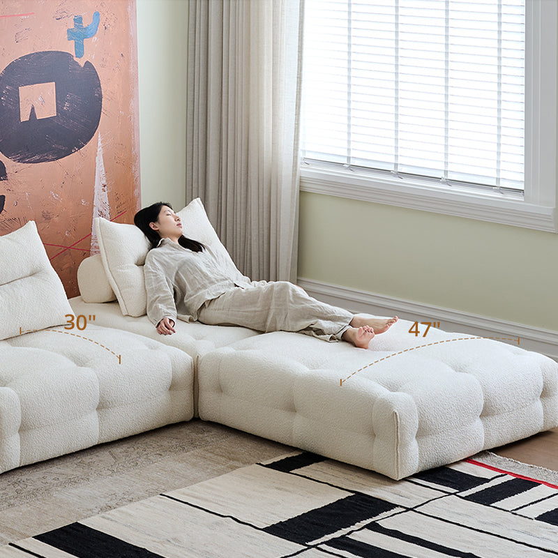 Mobilious-Stratto Gray Modular Chenille Fabric Sofa