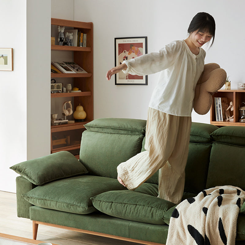Mobilious-Bosvella Corduroy Retro Green Washable Sofa