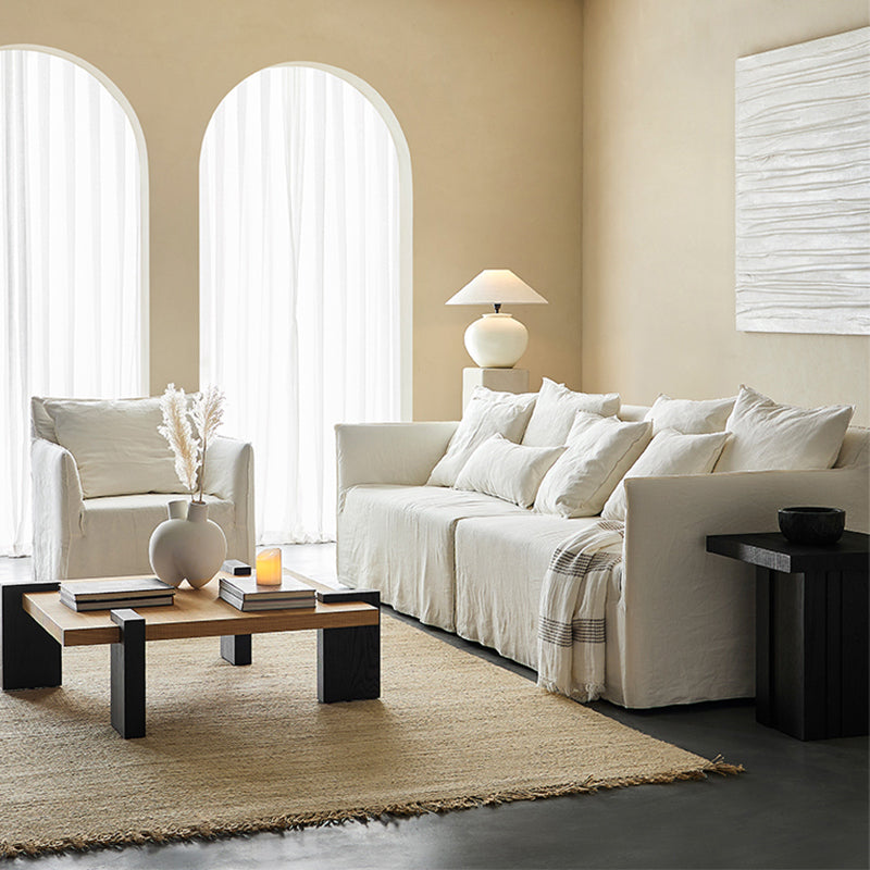 Soluna Dew-Retted Linen Fabric Washable Sofa