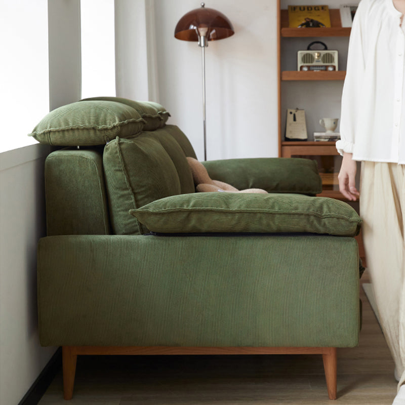 Mobilious-Bosvella Corduroy Retro Green Washable Sofa