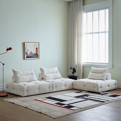 Mobilious-Stratto Gray Modular Chenille Fabric Sofa