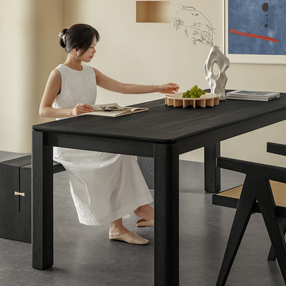 Tenaro Solid Wood Black Dining Table