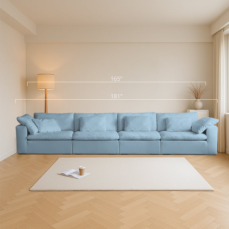 Mobilious-Nuvola Denim Slipcovered Blue Cloud Couch