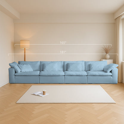 Mobilious-Nuvola Denim Slipcovered Blue Cloud Couch