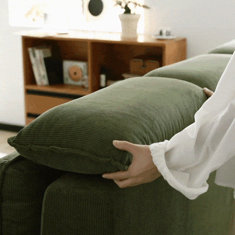 Mobilious-Bosvella Corduroy Retro Green Washable Sofa