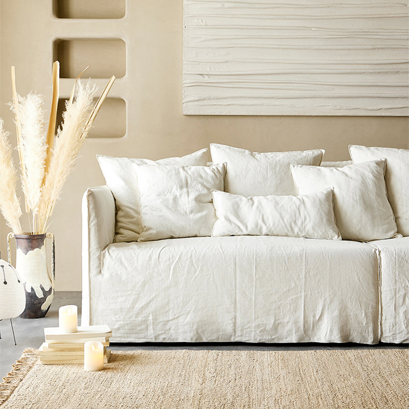 Soluna Dew-Retted Linen Fabric Washable Sofa