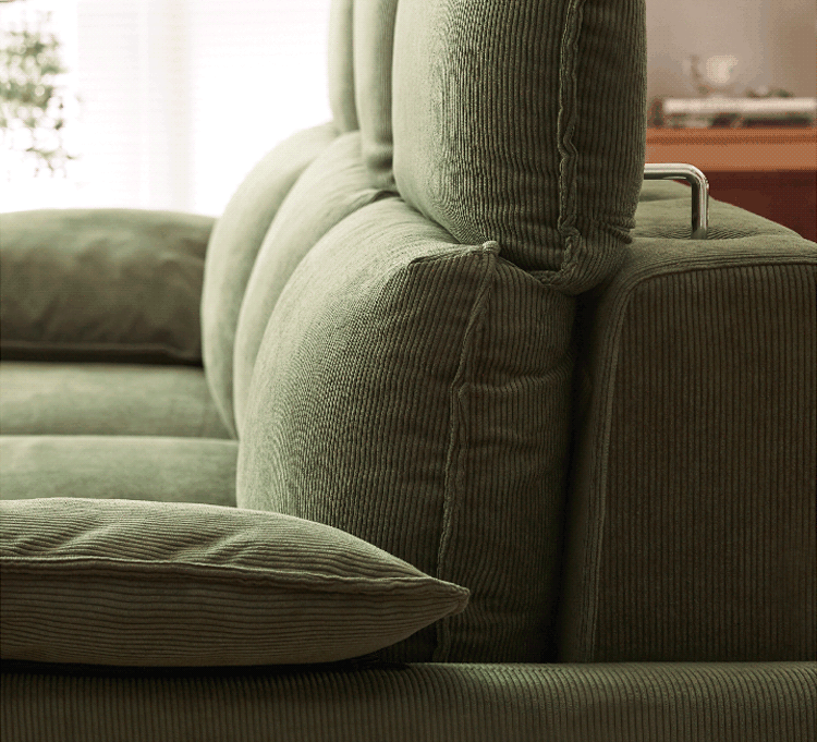 Mobilious-Bosvella Corduroy Retro Green Washable Sofa