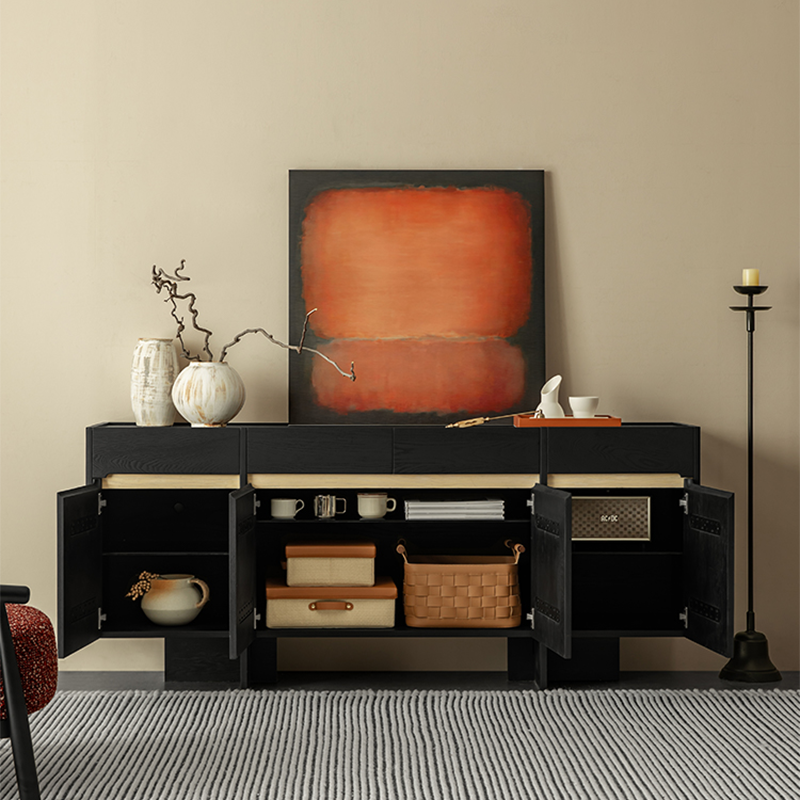 contemporary modern dresser Loma Solid Wood Black – Mobilious Furniture garde design makes it Navy Flutter Sleeve Floral colorgrp-47416 Color:Wine floral