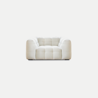 Mobilious-Melloro Cream Bouclé Plush Sofa
