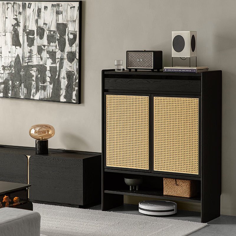 Rattanéa Solid Wood Rattan Shoe Cabinet