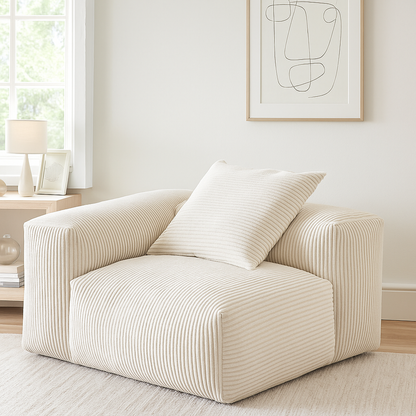 Mobilious-Velvra Corduroy Deep Seat Modular Sectional