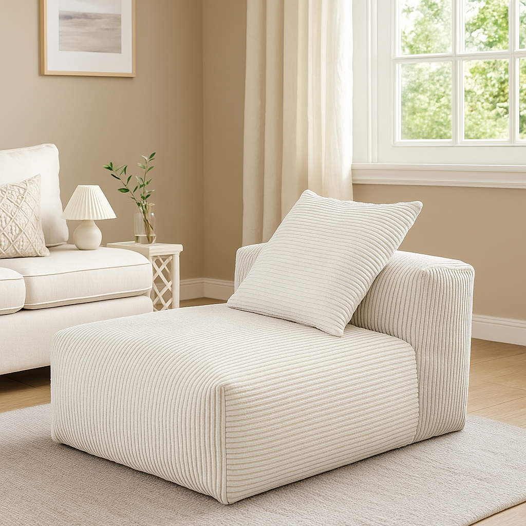 Mobilious-Velvra Corduroy Deep Seat Modular Sofa