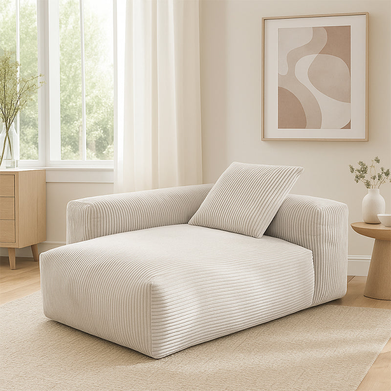 Mobilious-Velvra Corduroy Deep Seat Modular Sectional