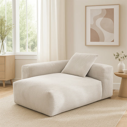 Mobilious-Velvra Corduroy Deep Seat Modular Sectional