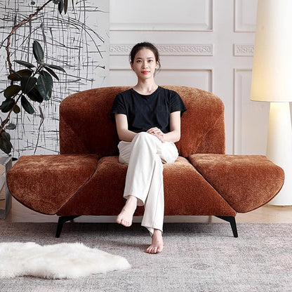 Lykke Chenille Fabric Adjustable Lounge Chair - Plus