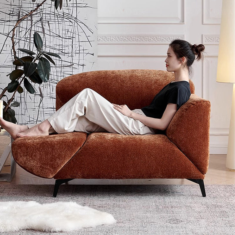 Lykke Chenille Fabric Adjustable Lounge Chair - Plus
