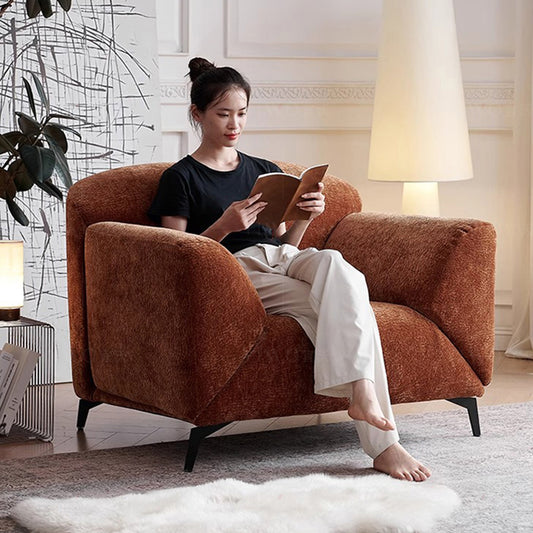 Lykke Chenille Fabric Adjustable Lounge Chair - Plus