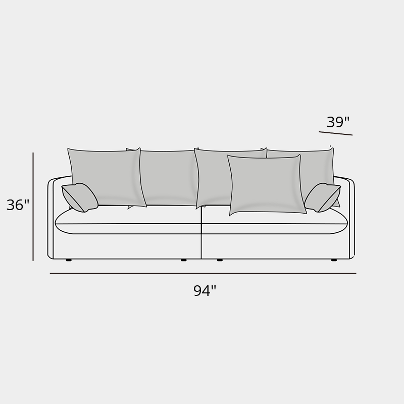 Mobilious-Bluoro Slipcovered White Skirted Sofa