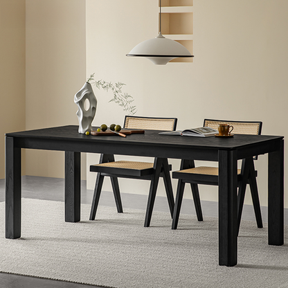 Tenaro Solid Wood Black Dining Table