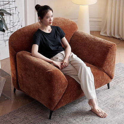 Lykke Chenille Fabric Adjustable Lounge Chair - Plus