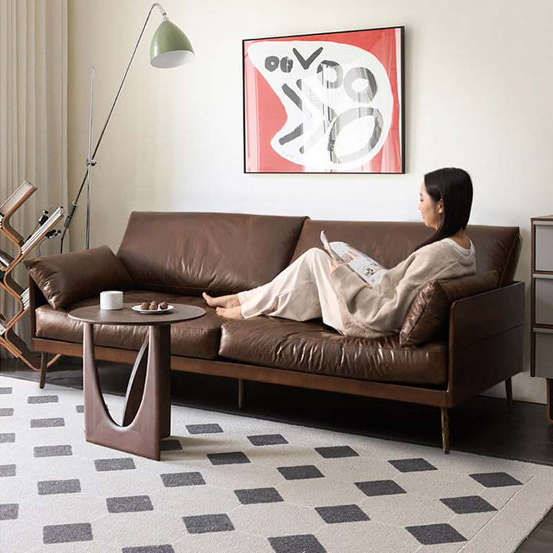 Vittoro Top Grain Leahter Straight Sofa