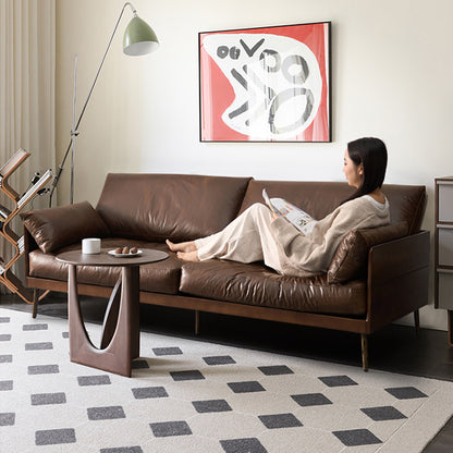 Vittoro Top Grain Leahter Straight Sofa