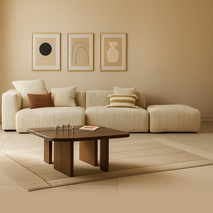 Mobilious-Velvra Corduroy Deep Seat Modular Sectional