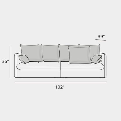 Mobilious-Bluoro Slipcovered White Skirted Sofa