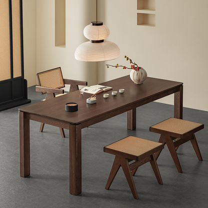 Tenaro Solid Wood Black Dining Table