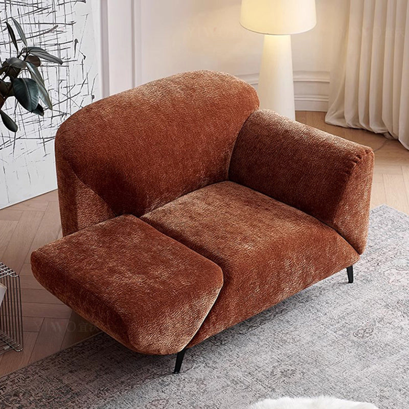 Lykke Chenille Fabric Adjustable Lounge Chair - Plus