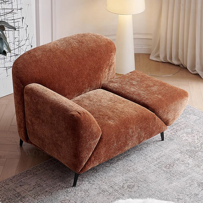 Lykke Chenille Fabric Adjustable Lounge Chair - Plus