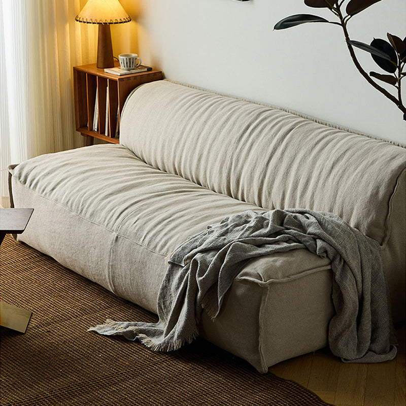 Sabi White Linen Fabric Washable Sofa