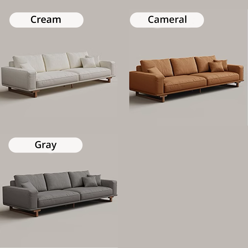 Mobilious-SABIÉRA White Bouclé Fabric Washable Sofa