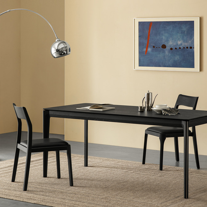 Tenaro Solid Wood Black Dining Table