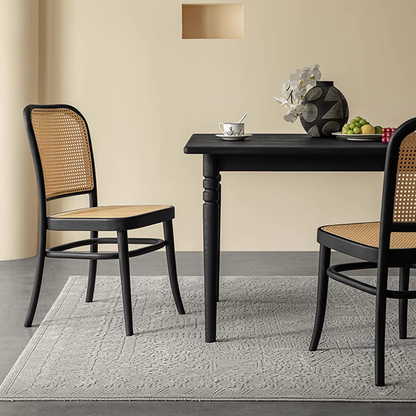 Éloise Solid Wood Black Dining Table
